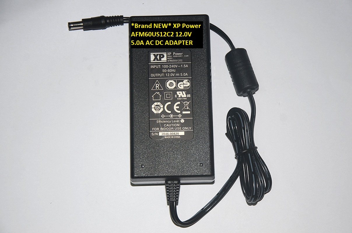 *Brand NEW* XP Power 12.0V AFM60US12C2 AC100-240V 5.0A AC DC ADAPTER 5.5*2.5/5.5*2.1 - Click Image to Close